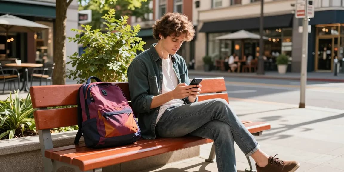 Downloading content with Vidmate APK in vibrant urban setting.