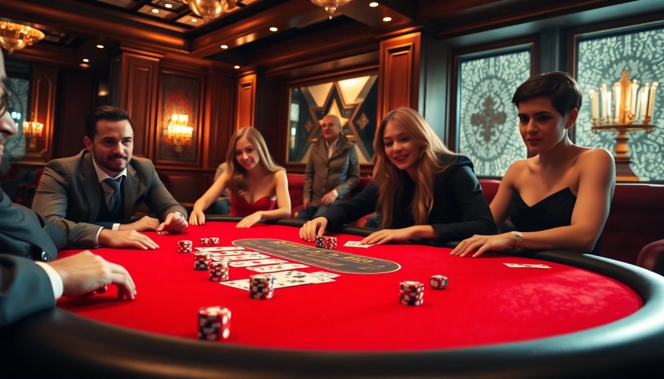 Experience thrilling gameplay at 789bet with vibrant poker tables and luxurious casino ambiance.