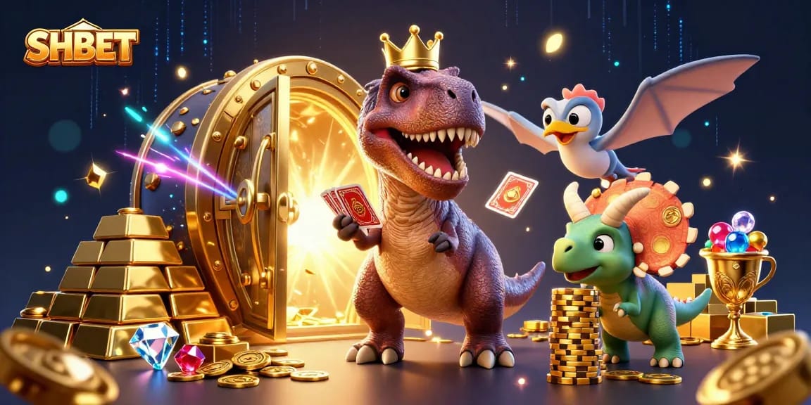 Engage with SHBET's vibrant 3D casino adventure featuring iconic characters and sparkling treasures.