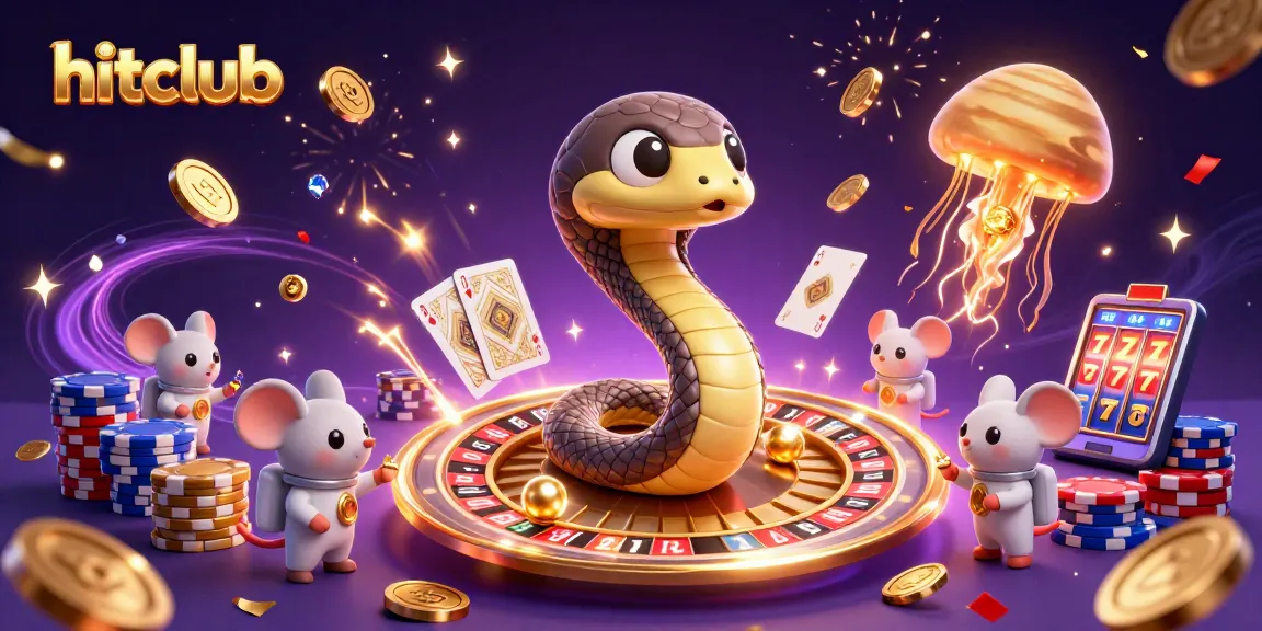 Experience thrilling gaming action at hitclub with vibrant characters and dynamic casino elements.