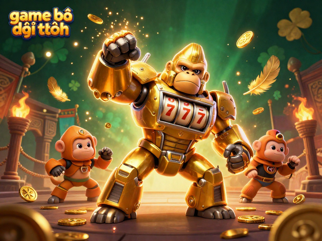 Experience game bài đổi thưởng with an explosive 3D casino scene featuring vibrant characters and elements.