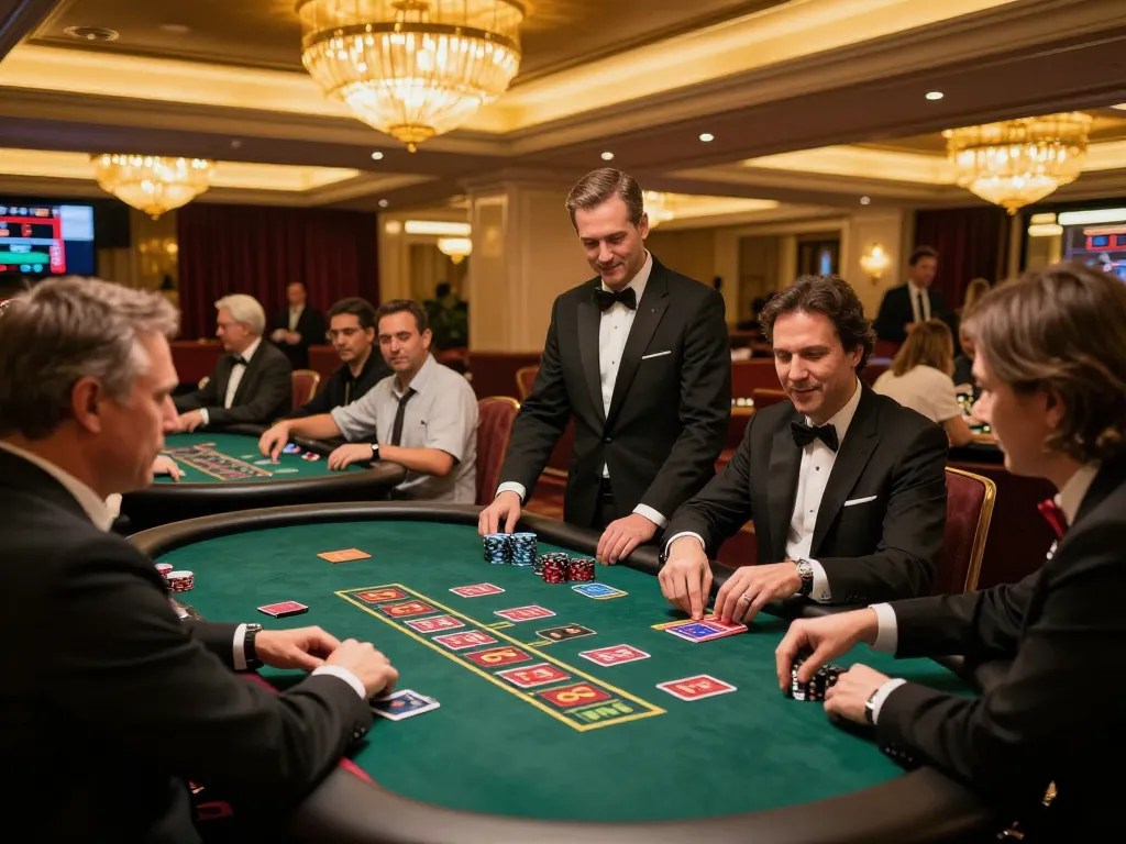 Players engaging in strategic blackjack gameplay at a rikvip casino, showcasing excitement and skill.