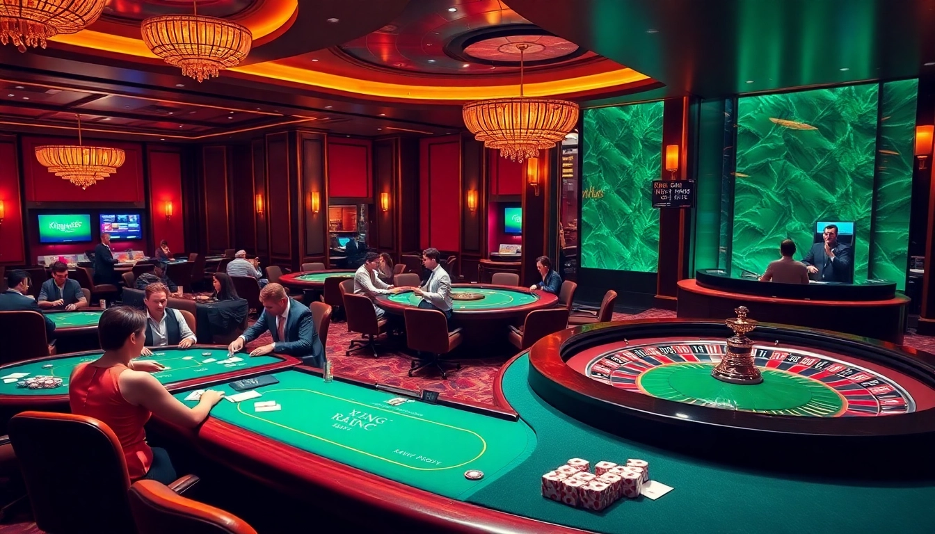 Experience the excitement of King88 Casino's gaming floor with diverse table games and professional dealers.