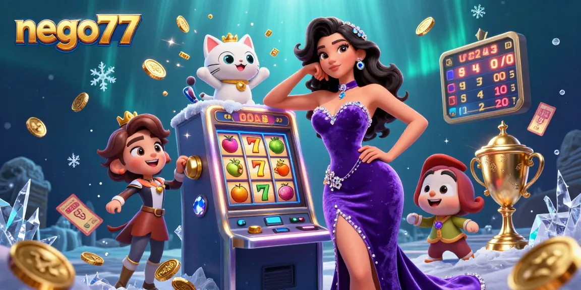 Experience thrilling gameplay with nego77, featuring vibrant slot machines and fun characters.