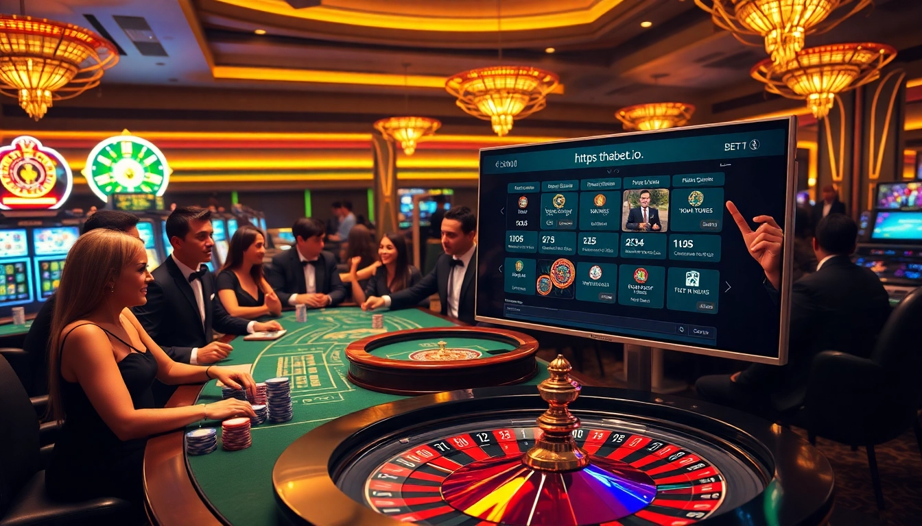 Engaging players at a luxurious casino table exploring options at https://thabett.io/ for successful gaming.