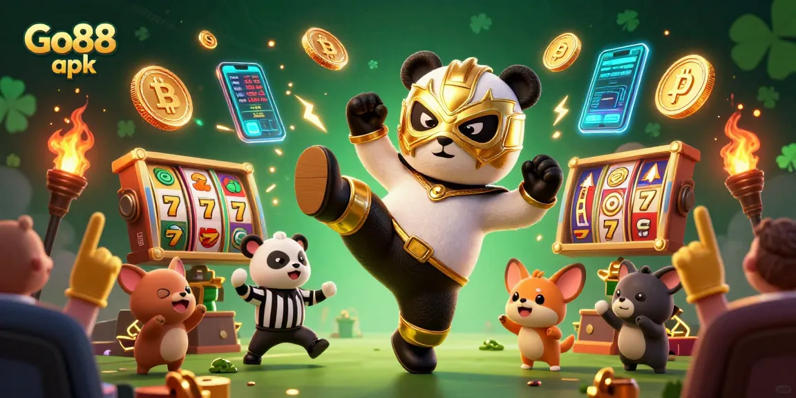 Engage in thrilling casino action with Go88 apk, featuring vibrant characters and dynamic game elements.