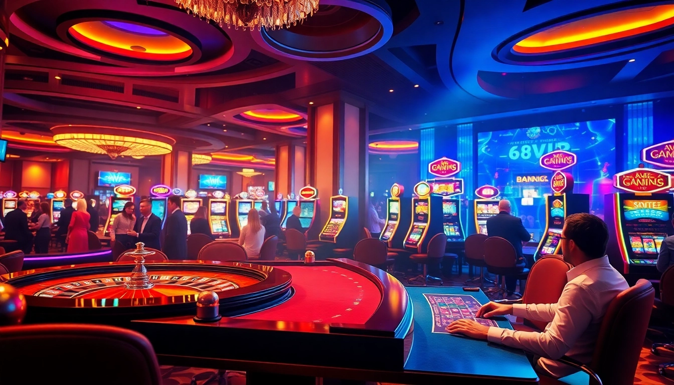 Betting excitement at 68vip.video's casino scene with roulette and poker action.