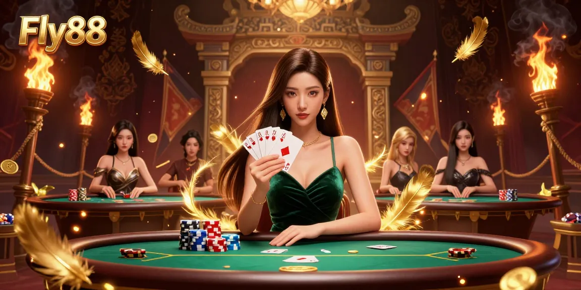 Experience Fly88 at the poker table, where strategy meets elegance amidst a thrilling atmosphere.