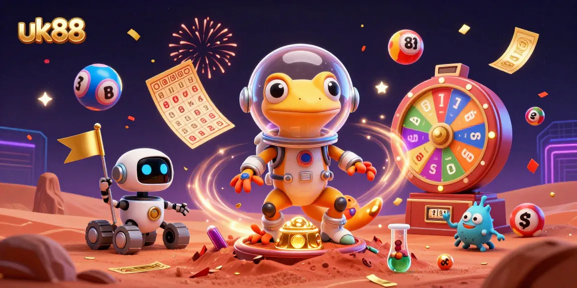 Experience the excitement of uk88 casino gaming with vibrant lottery balls and dynamic celebrations.