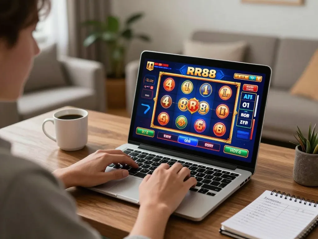 Experience the excitement of RR88 while enjoying a cozy online gaming setup.