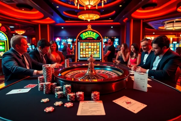 Exciting casino gaming at https://bags168.com/, showcasing a roulette wheel and poker chips.