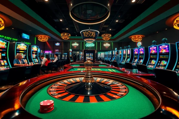 Experience thrilling gambling at https://32wincasino.com/ with vibrant casino tables, roulette wheels, and slot machines.