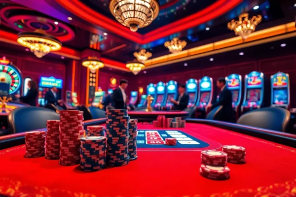 K9K9.ru.com offers a vibrant casino scene featuring poker chips and roulette wheels showcasing exciting gameplay.