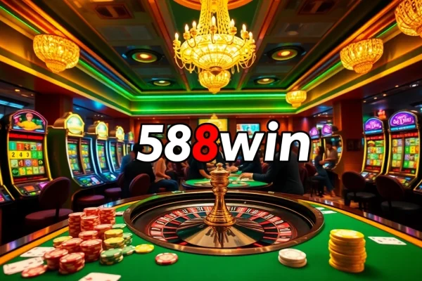 Experience the excitement of app 58win with vibrant casino games, poker chips, and roulette action.
