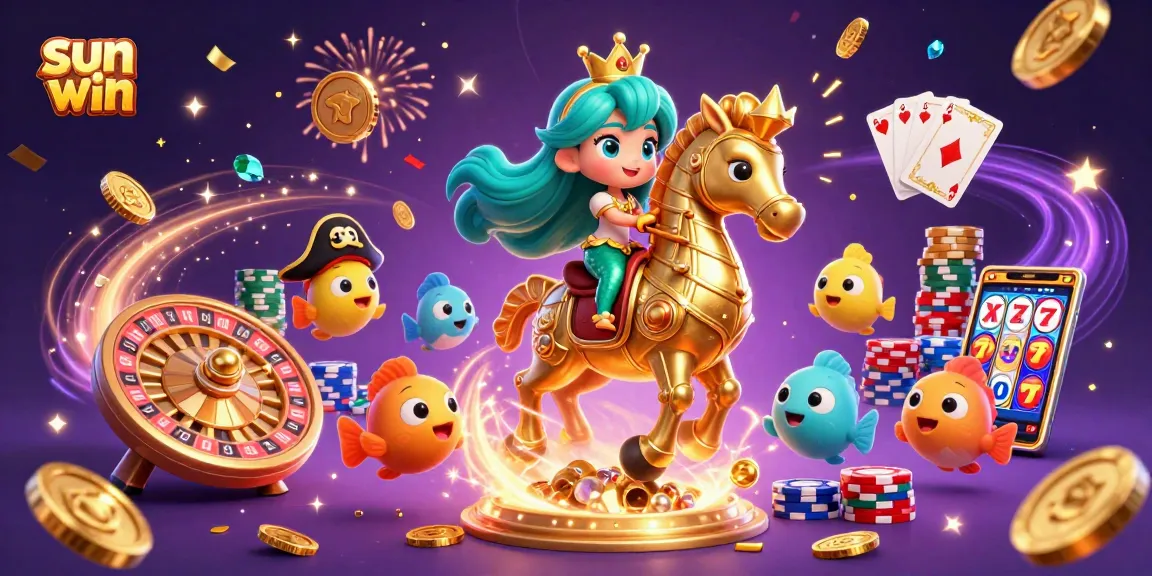 Experience the magic of sun win as the mermaid princess spins the roulette and collects sparkling coins!